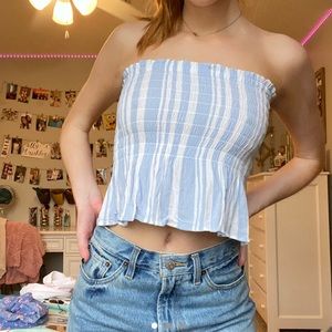 american eagle striped tube top